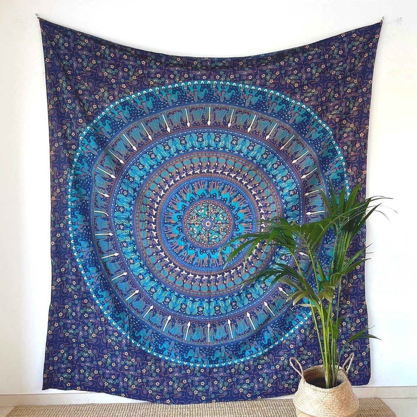 Gobelin Momomus Mandala kolorowy bawełniany orientalne wzory Strona główna - Akcesoria i Dekoracje Naty Shop