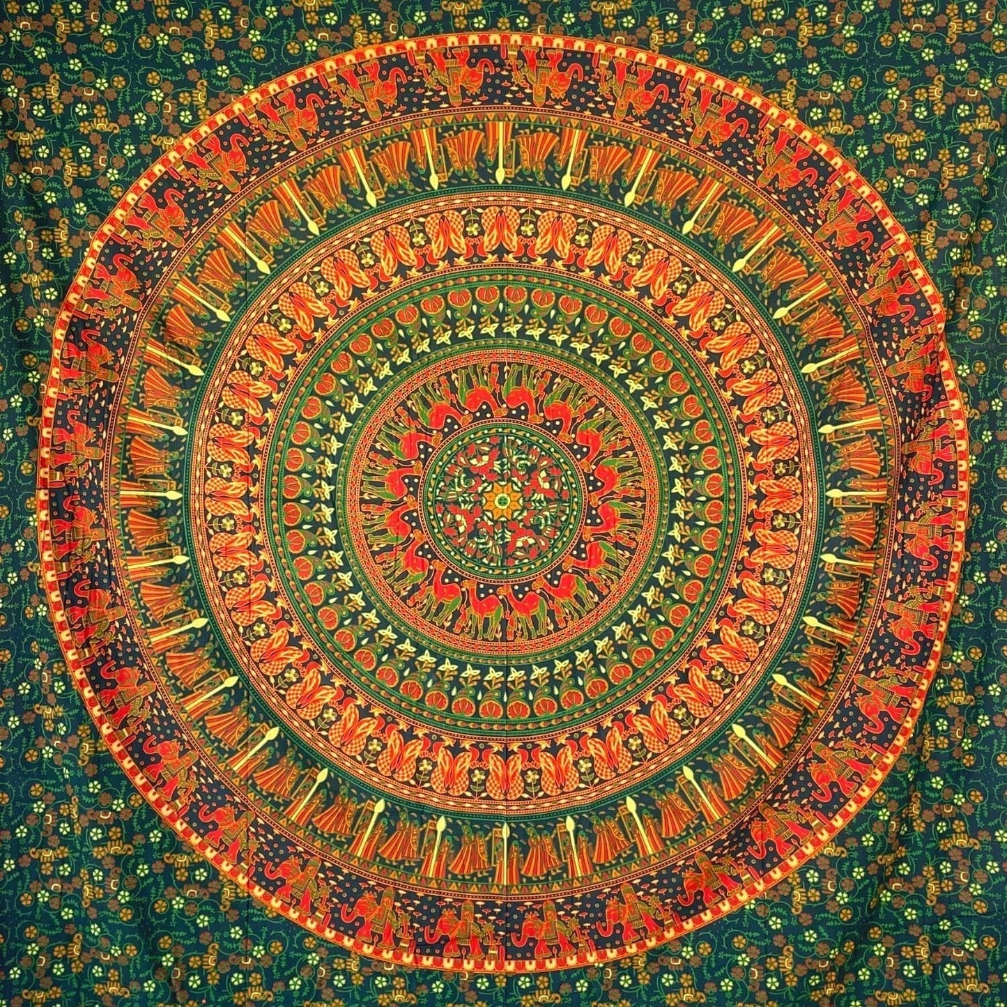 Gobelin Momomus Mandala kolorowy bawełniany orientalne wzory Strona główna - Akcesoria i Dekoracje Naty Shop Pozdrowienia 210L X 230B Cm