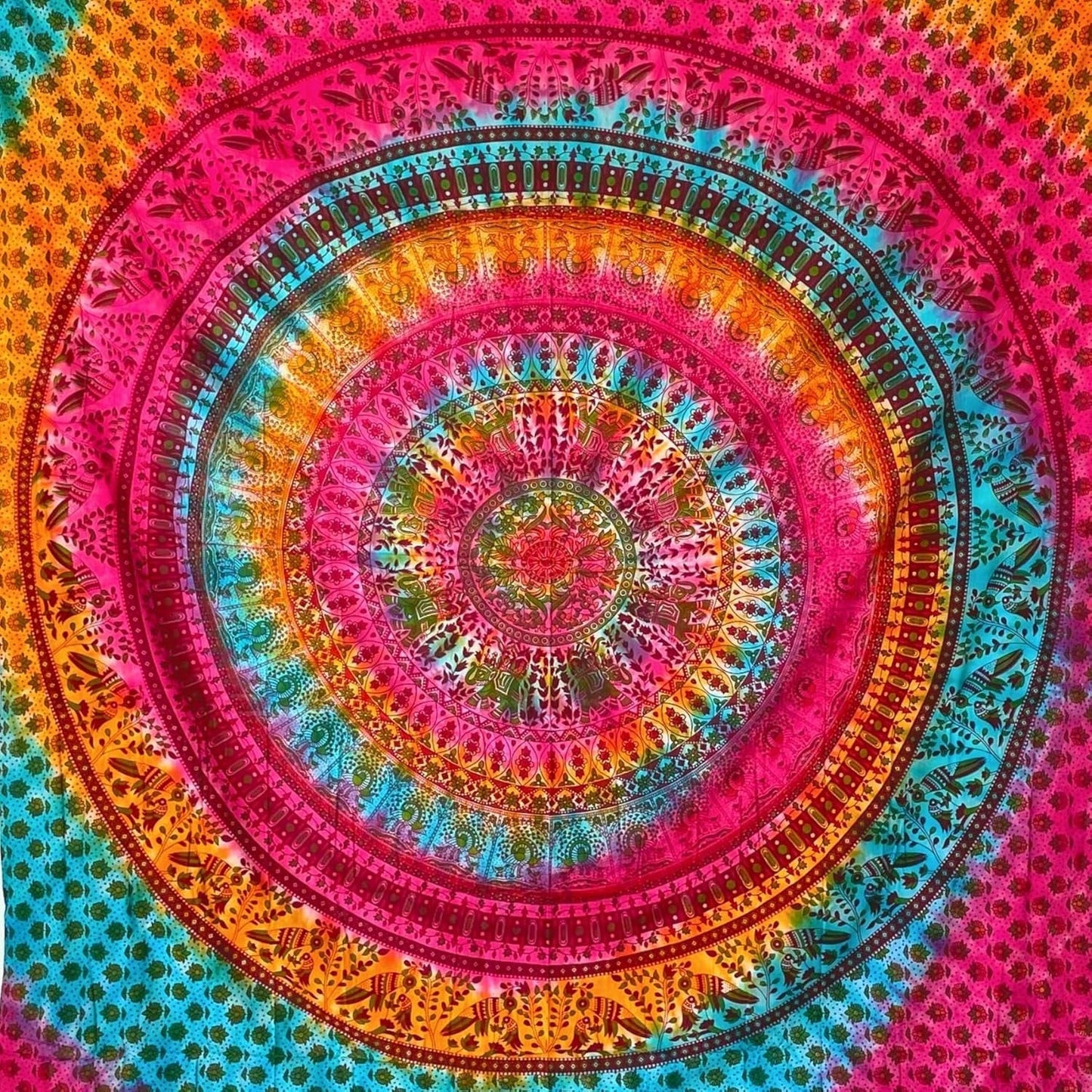 Gobelin Momomus mandala hippie lub psychodeliczny xxl Strona główna - Akcesoria i dekoracje Naty Shop Multicolor 17 230L X 210B Cm