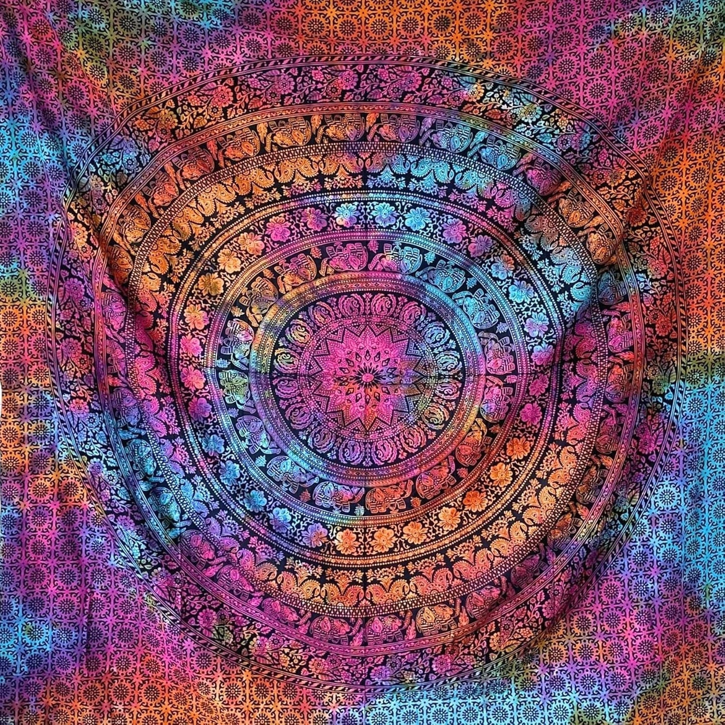 Gobelin mamamus mandala hipisowski lub psychodeliczny xxl Strona główna - Akcesoria i dekoracje Naty Shop Multicolor 16 230L X 210B Cm