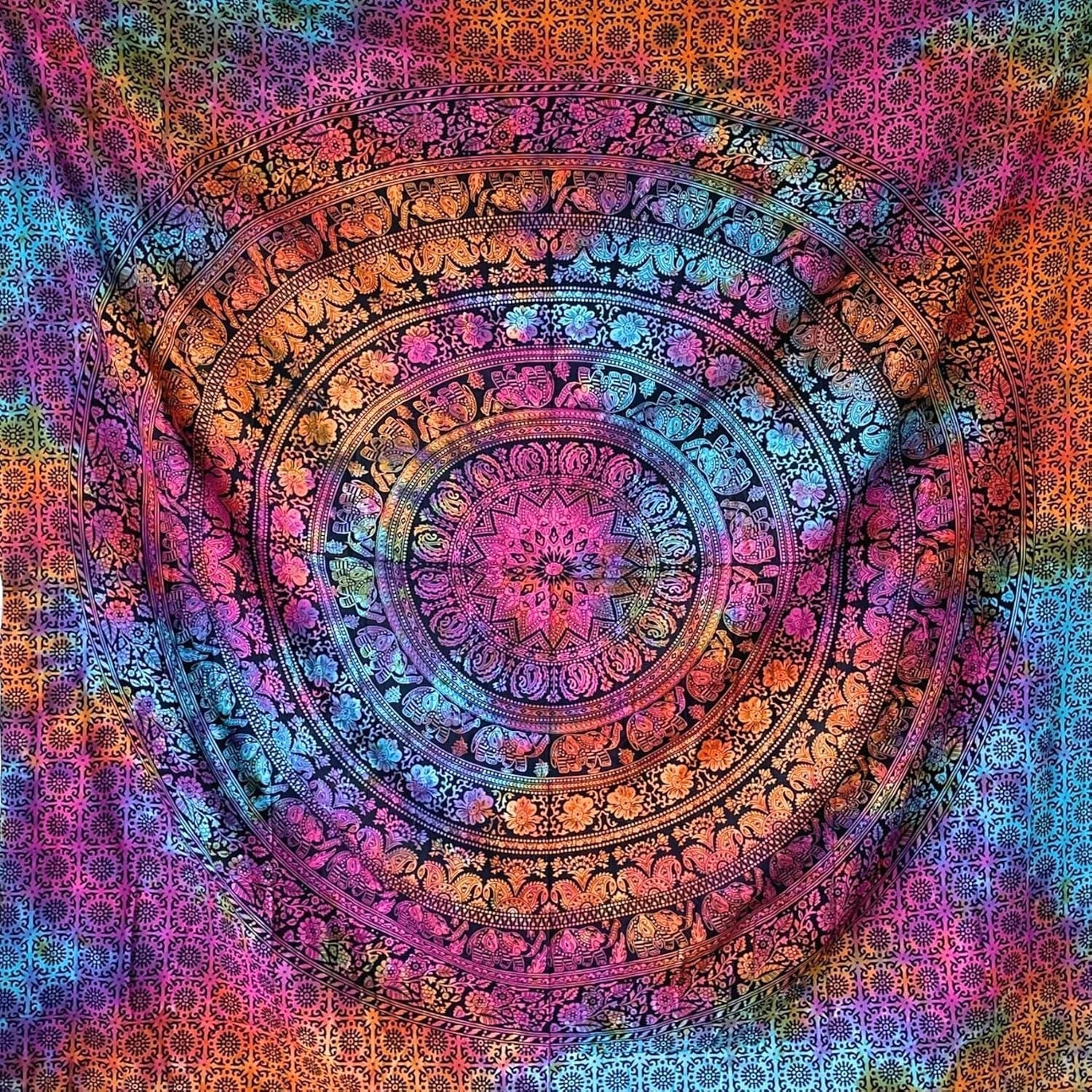 Gobelin mamamus mandala hipisowski lub psychodeliczny xxl Strona główna - Akcesoria i dekoracje Naty Shop Multicolor 16 230L X 210B Cm
