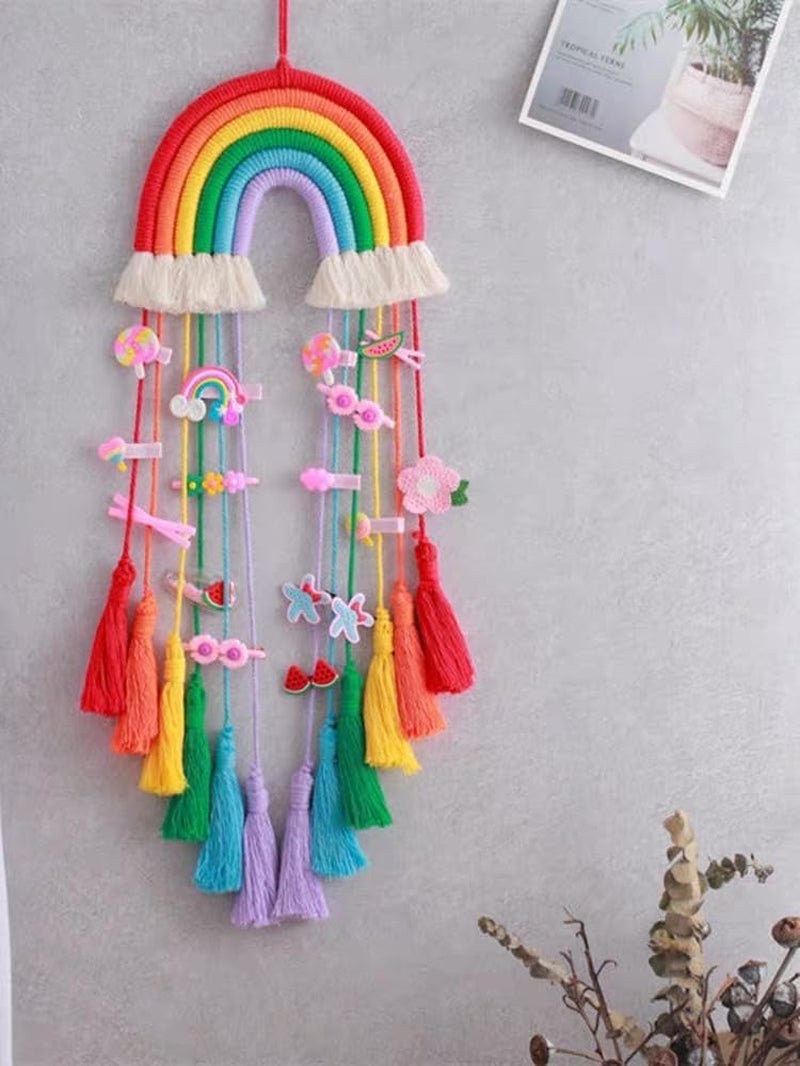 Tęczowa dekoracja gobelinowa tęczowa lina bawełniana Strona główna - Akcesoria i Dekoracje Naty Shop