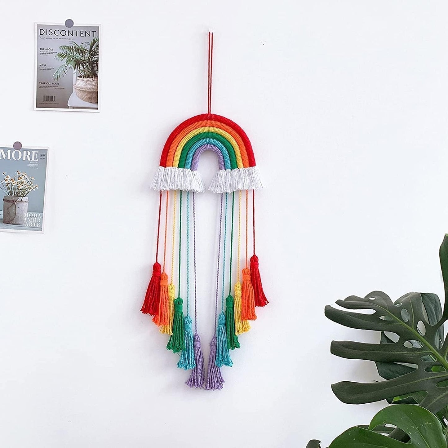 Tęczowa dekoracja gobelinowa tęczowa lina bawełniana Strona główna - Akcesoria i Dekoracje Naty Shop