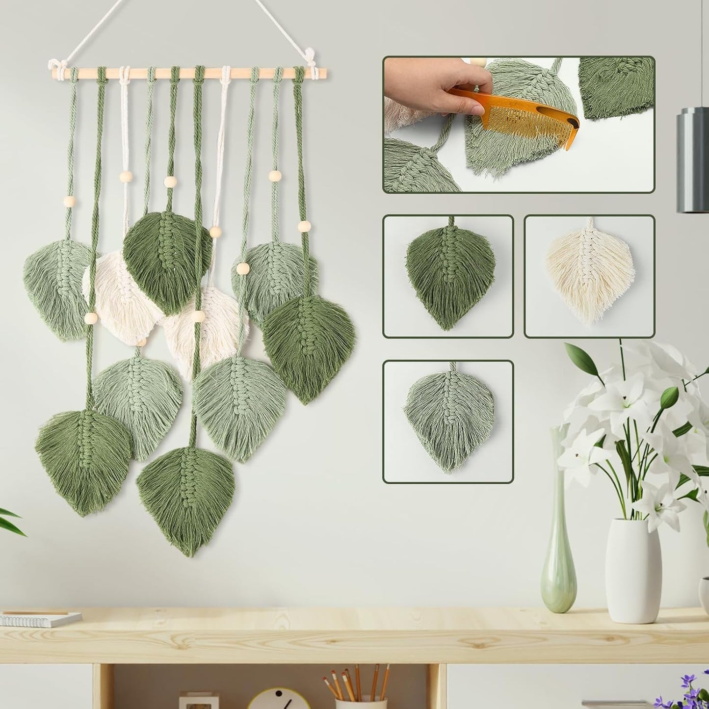 Dekoracja okienna w stylu gobelinowym 40cm zielony Strona główna - Akcesoria i Dekoracje Naty Shop