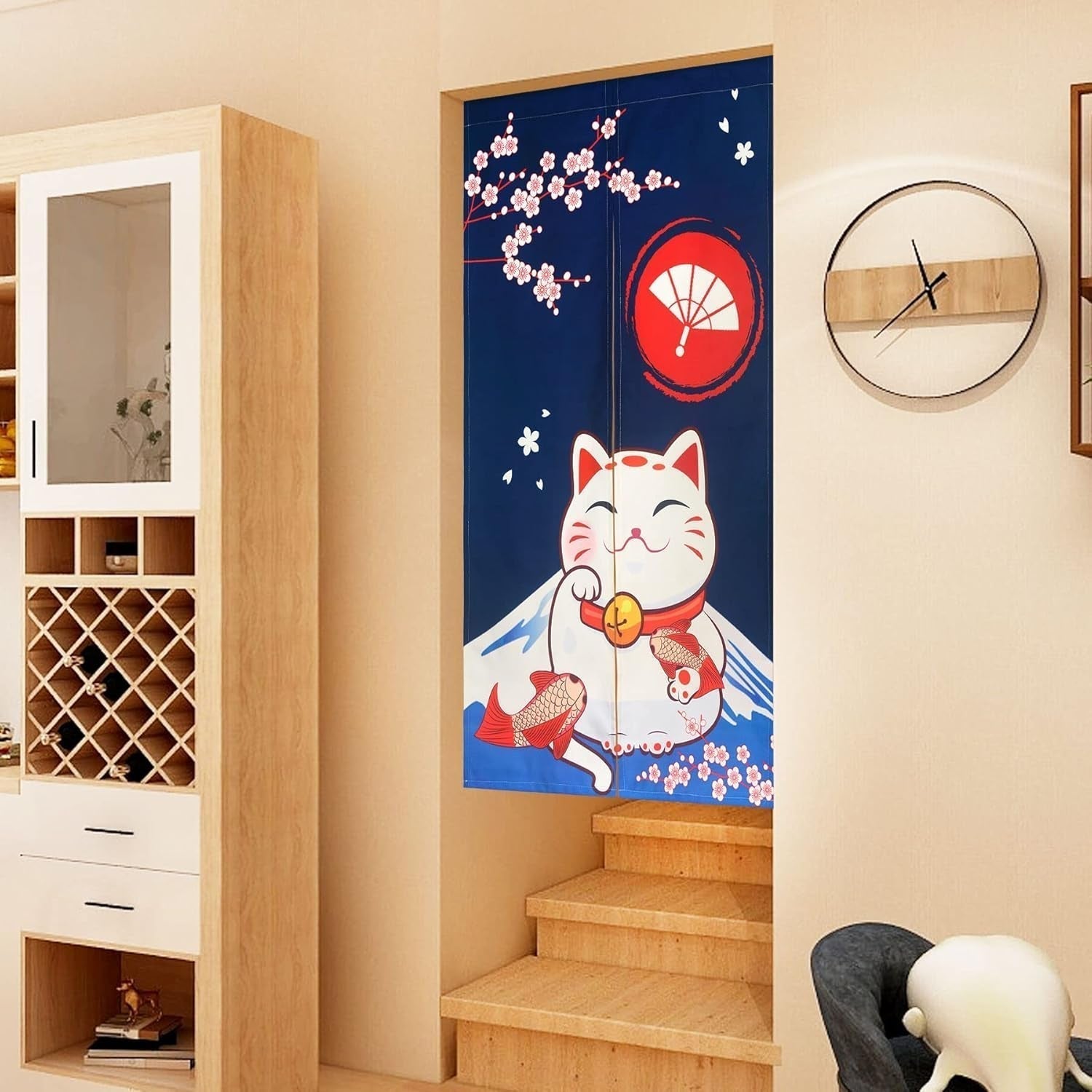 Gobelin w stylu japońskim grube lniane zasłony noren długie Strona główna - Akcesoria i dekoracje Naty Shop