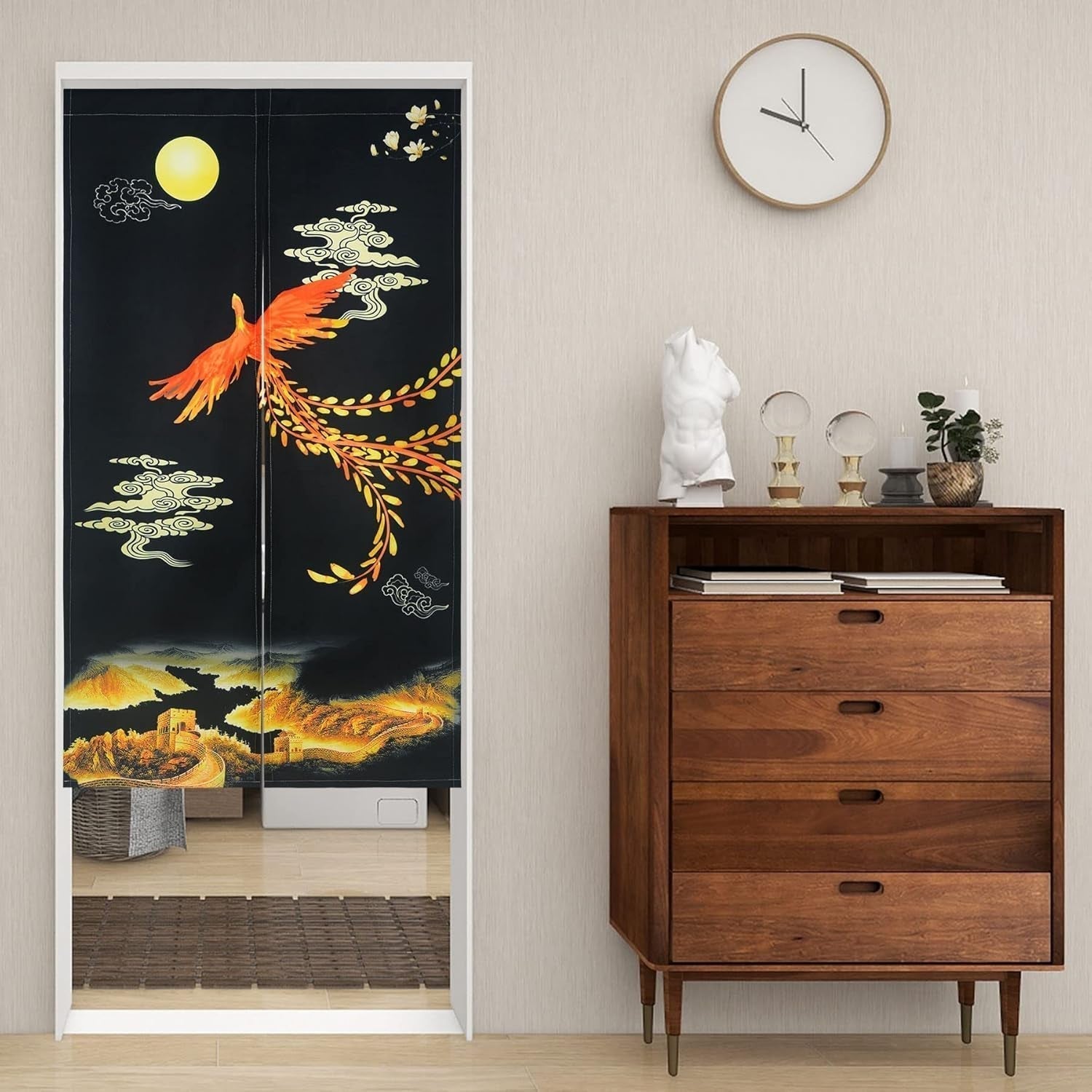 Gobelin w stylu japońskim, noren, długi, gruby, oddzielający drzwi Strona główna - Akcesoria i dekoracje Naty Shop wys. 150 x szer. 85 cm (opakowanie 1 szt.)
