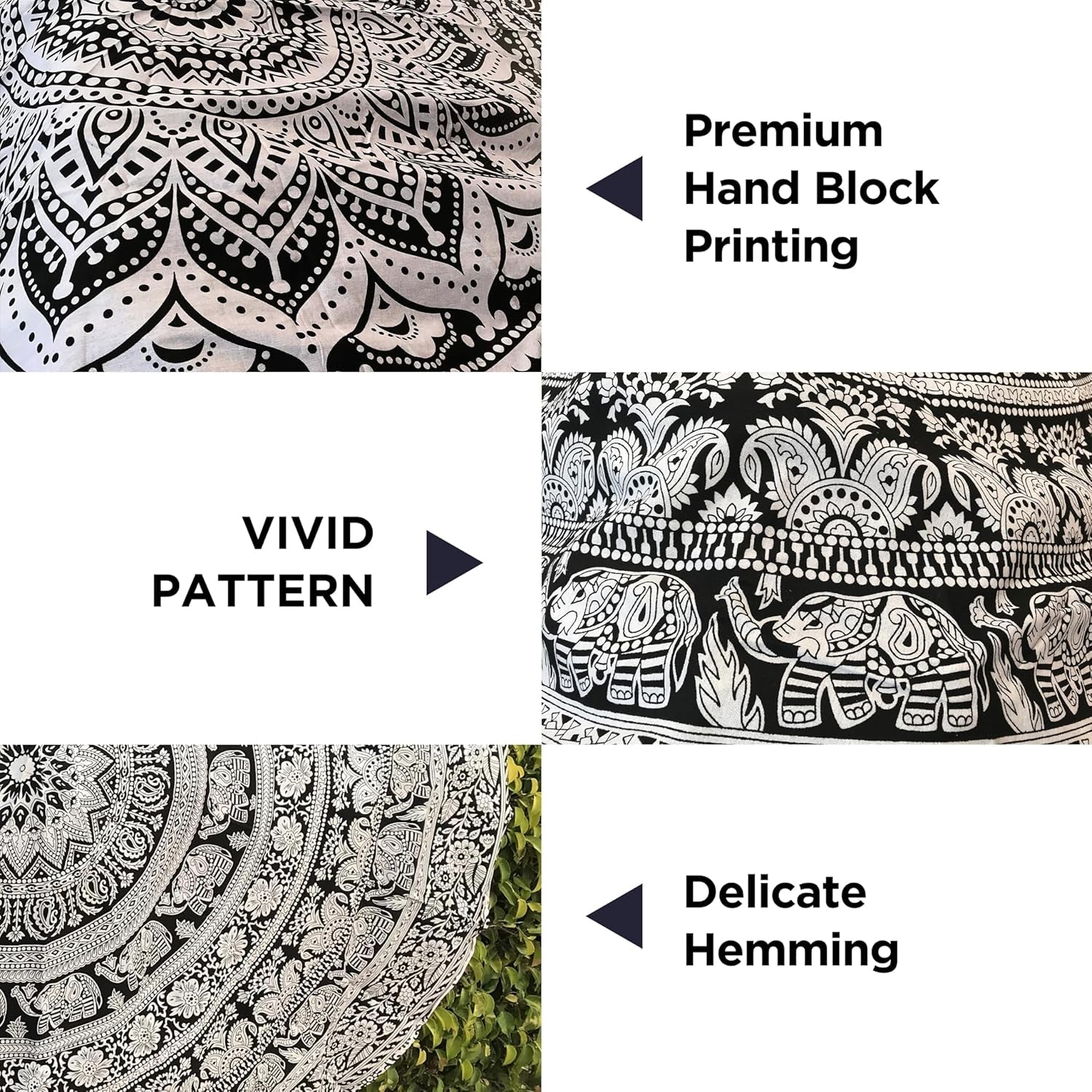 Gobelin gobelinowy mandala szary czarny tkanina ścienna Strona główna - Akcesoria i dekoracje Naty Shop