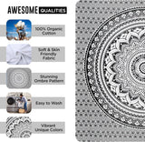 Gobelin gobelinowy mandala szary czarny tkanina ścienna Strona główna - Akcesoria i dekoracje Naty Shop