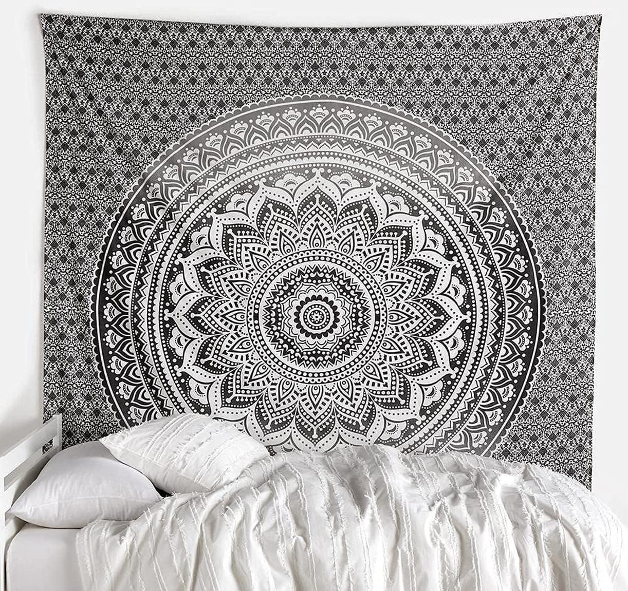 Gobelin gobelinowy mandala szary czarny materiał ścienny Strona główna - Akcesoria i dekoracje Naty Shop Default Title