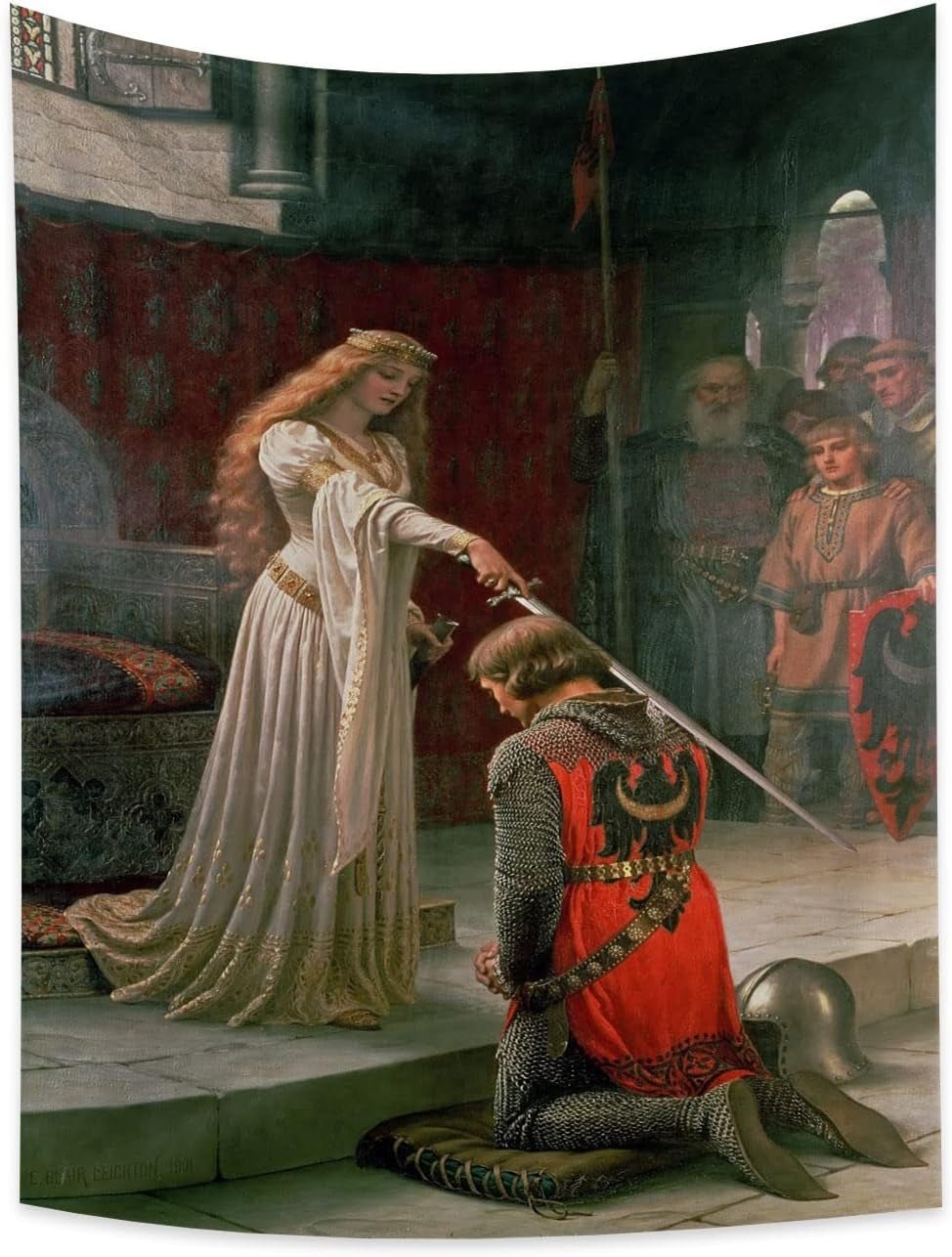 Gobelin yongfoto rycerz obraz olejny średniowieczna Anglia Strona główna - Akcesoria i dekoracje Naty Shop