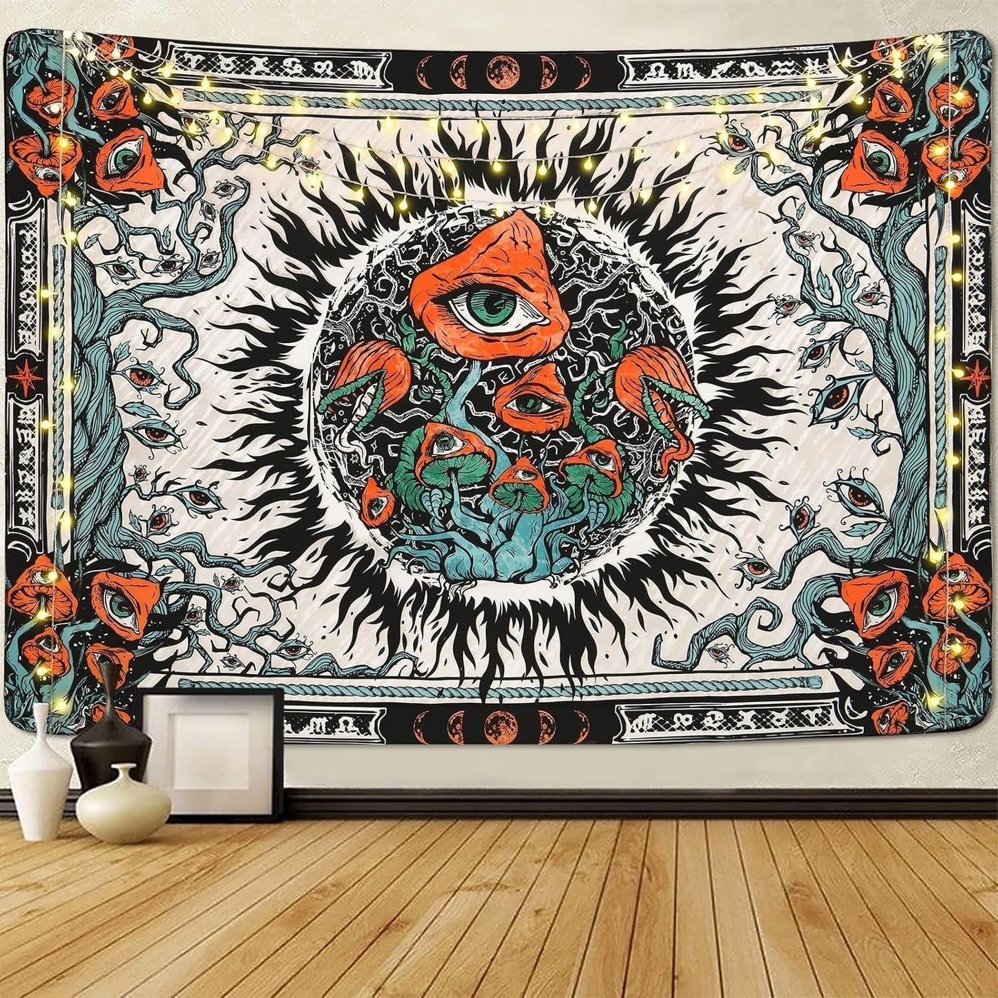 Gobelin yrendenge grzyby oparzenia słoneczne płótno hipisowskie oczy Strona główna - Akcesoria i Dekoracje Naty Shop Multi 150X130Cm