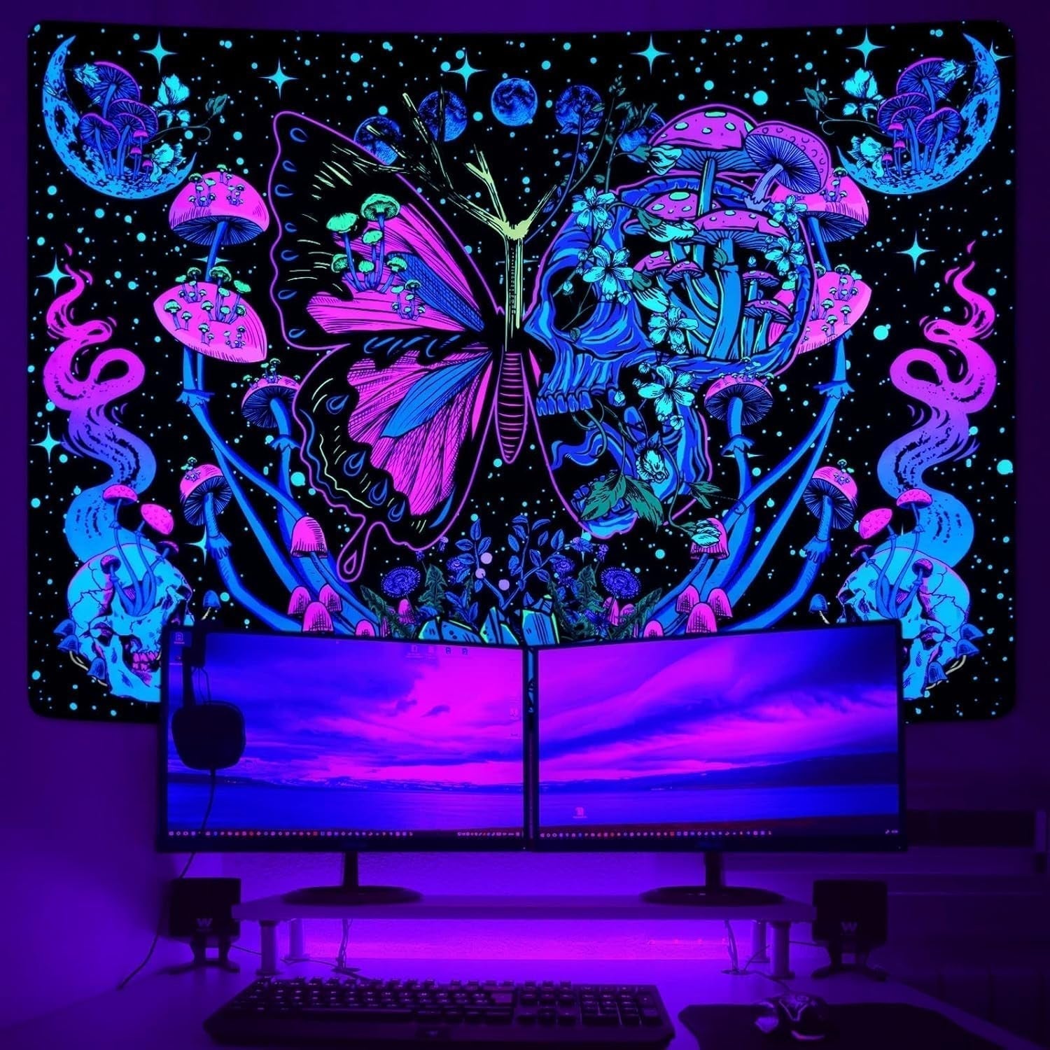 Yrendenge gobelin fluorescencyjny faza motyli Strona główna - Akcesoria i dekoracje Naty Shop