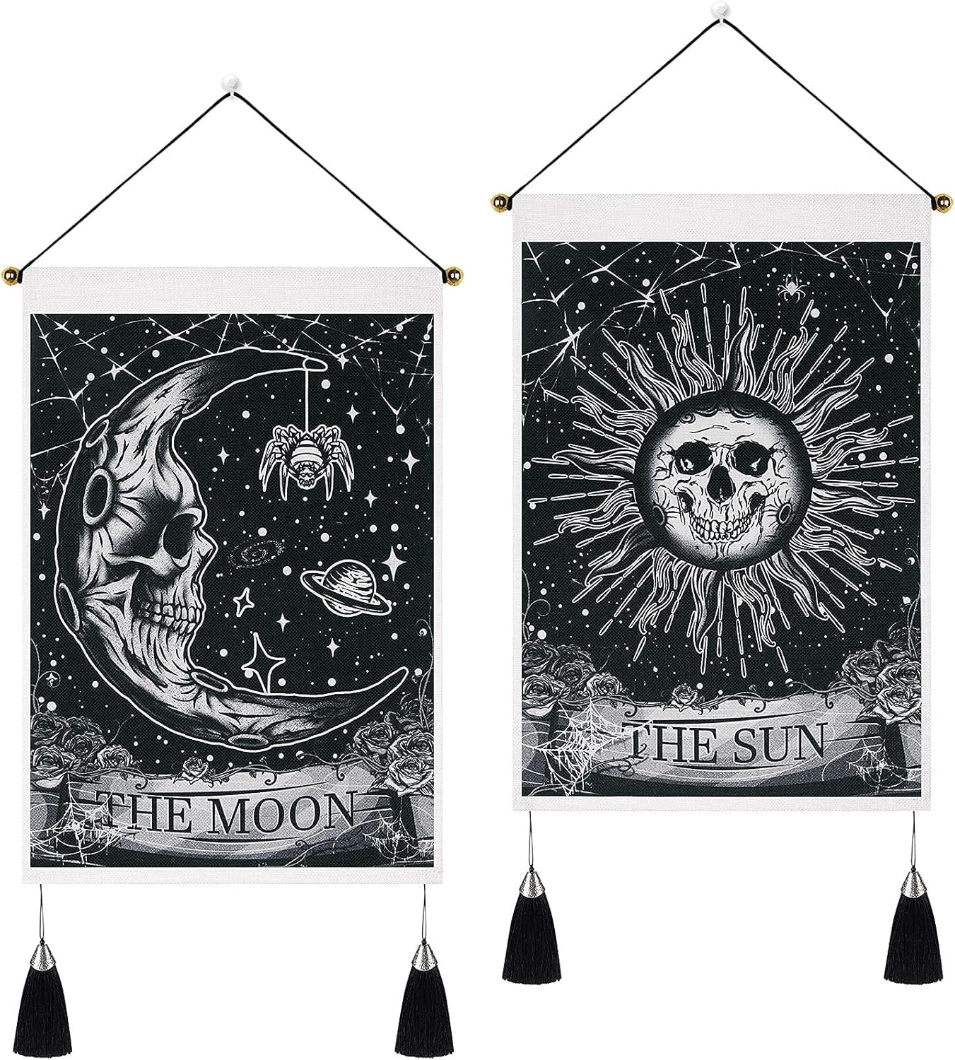 yugarlibi gobelin 2 szt. małe gobeliny wiszące księżyc i słońce Strona główna - Akcesoria i dekoracje Naty Shop Gothic 35X50 cm