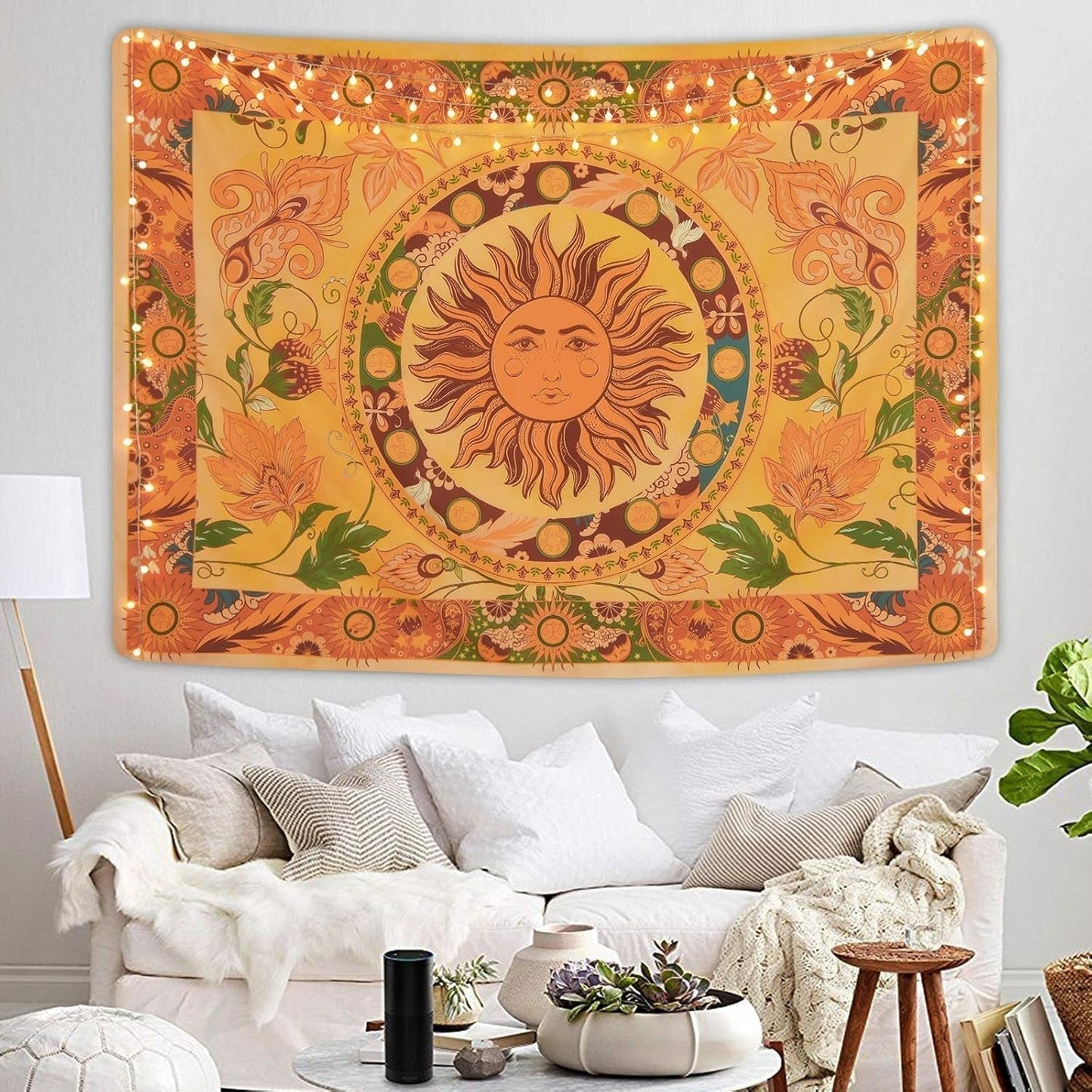 Gobelin yugarlibi płonące słońce wiosenne kwiaty vintage ściana Strona główna - Akcesoria i dekoracje Naty Shop