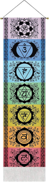 Zestaw gobelinów Yugarlibi z medytacją czakr i jogą Trippy gobelin Strona główna - Akcesoria i dekoracje Naty Shop Czarny 130L X 32,5B Cm