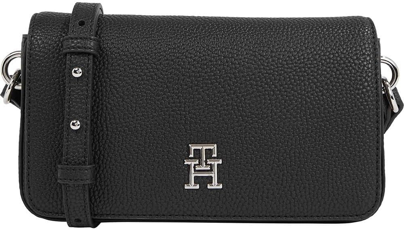 Tommy Hilfiger Crossbody Bag Emblem Flap Crossover Małe torby damskie Naty Shop Black
