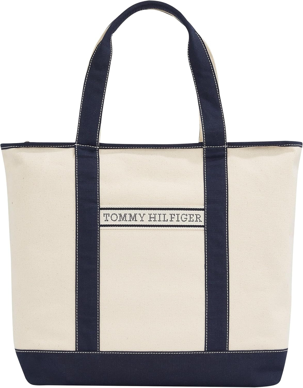 TOMMY HILFIGER Damska torba płócienna Th Summer Aw0aw17421 Torba materiałowa Torby damskie Naty Shop Blue (Space Blue)