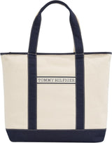 TOMMY HILFIGER Damska torba płócienna Th Summer Aw0aw17421 Torba materiałowa Torby damskie Naty Shop Blue (Space Blue)