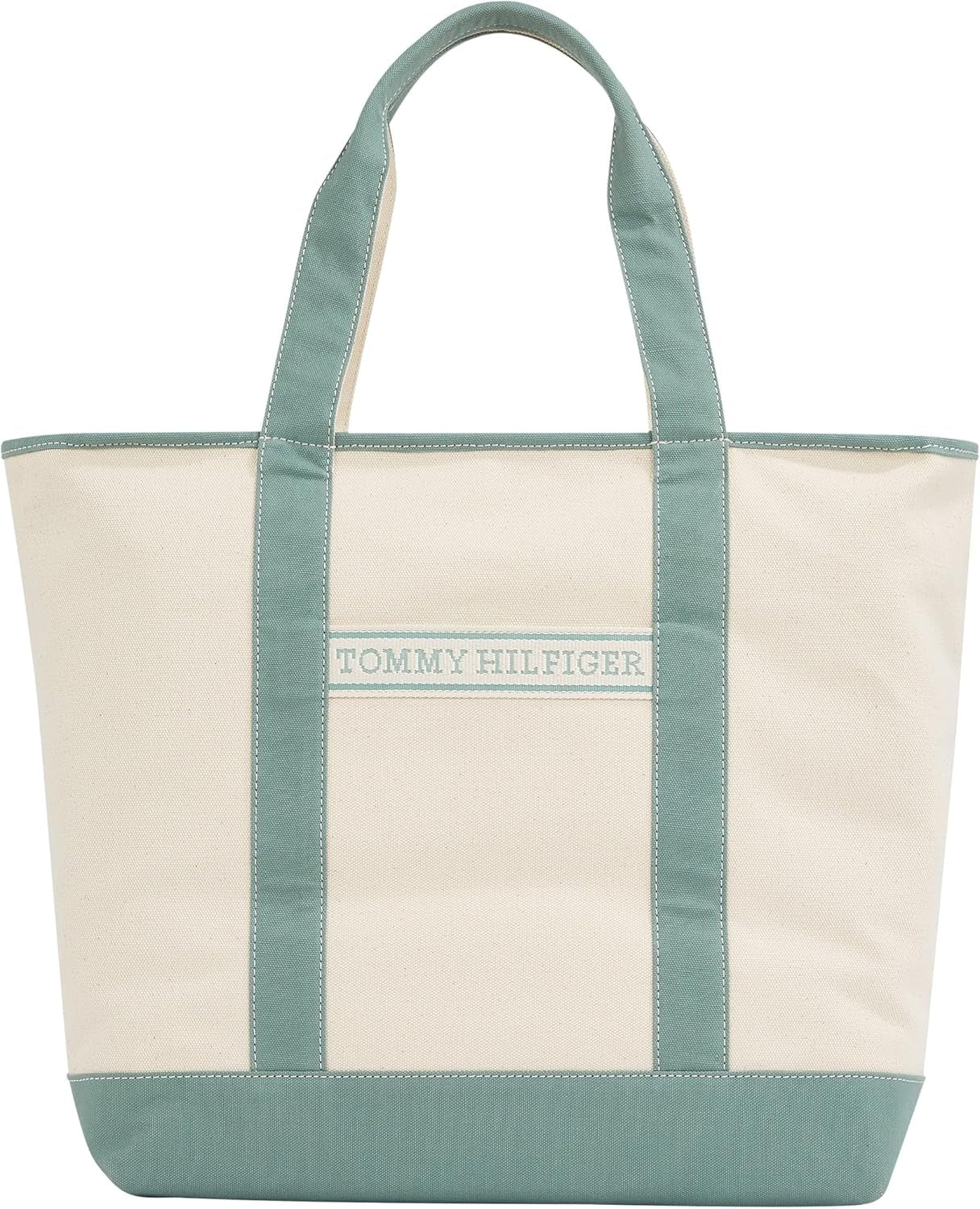 TOMMY HILFIGER Damska torba płócienna Th Summer Aw0aw17421 Torba materiałowa Torby damskie Naty Shop Green (Charming Green)