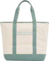 TOMMY HILFIGER Damska torba płócienna Th Summer Aw0aw17421 Torba materiałowa Torby damskie Naty Shop Green (Charming Green)
