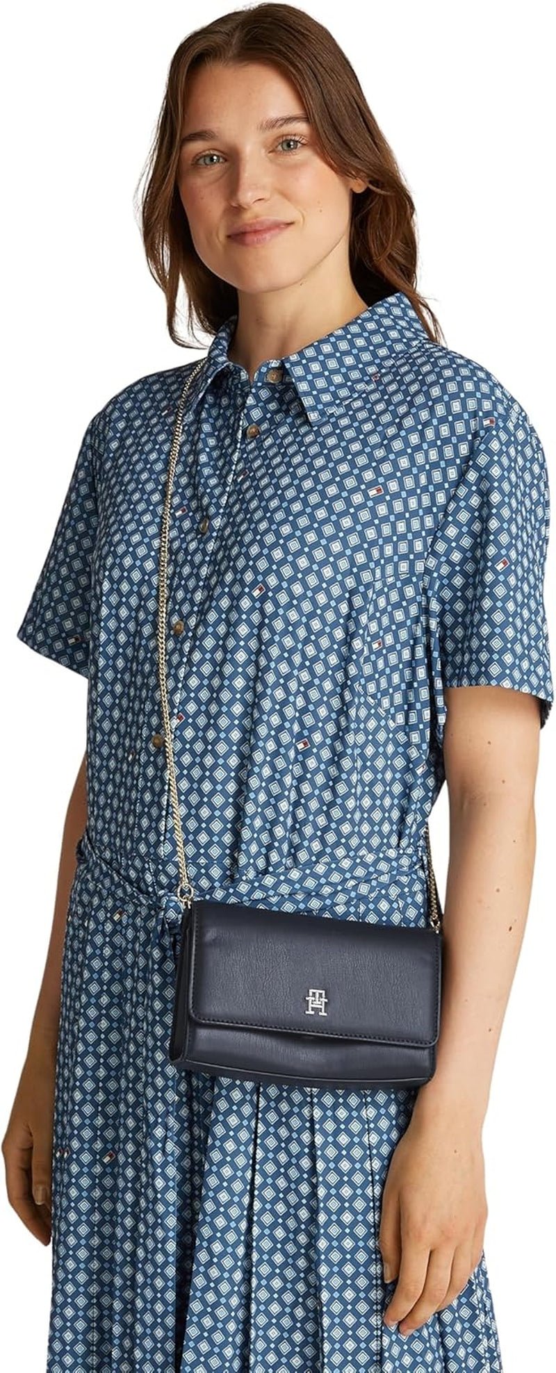 Tommy Hilfiger Torba na ramię Eternity Chain Crossover Torby na ramię z łańcuszkiem Damskie Naty Shop