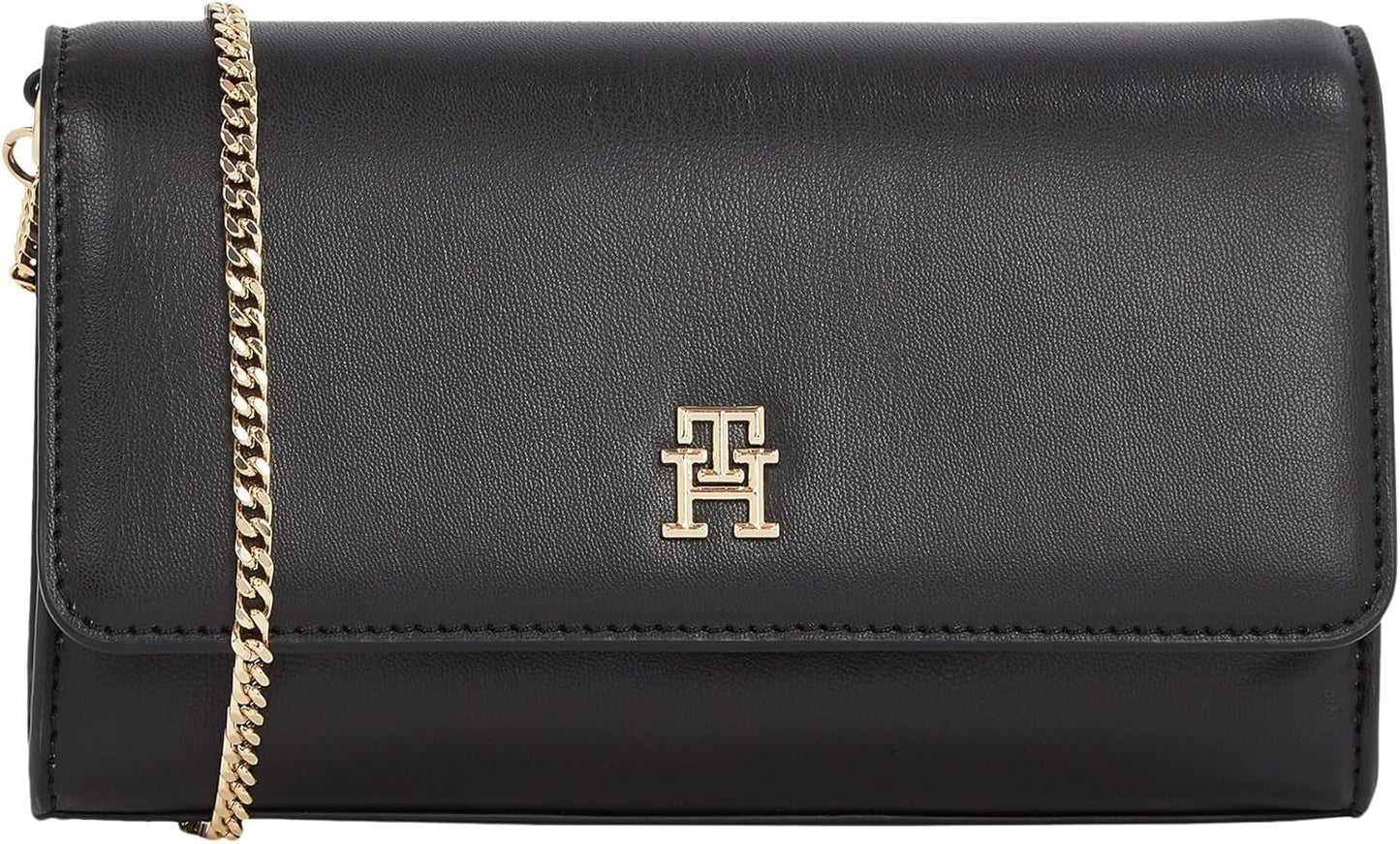 Tommy Hilfiger Torba na ramię Eternity Chain Crossover Torby na ramię z łańcuszkiem Damskie Naty Shop Czarny (czarny)