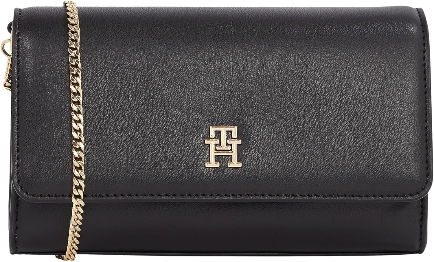 Tommy Hilfiger Torba na ramię Eternity Chain Crossover Torby na ramię z łańcuszkiem Damskie Naty Shop Czarny (czarny)