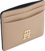 Damskie etui na karty Tommy Hilfiger Kobieta z logo, beżowy (Coastal Taupe), uniwersalny portfel męski Naty Shop