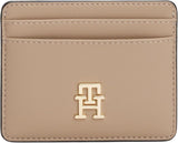 Damskie etui na karty Tommy Hilfiger Damskie z logo, beżowe (Coastal Taupe), uniwersalny Portfel męski Naty Shop Domyślny tytuł