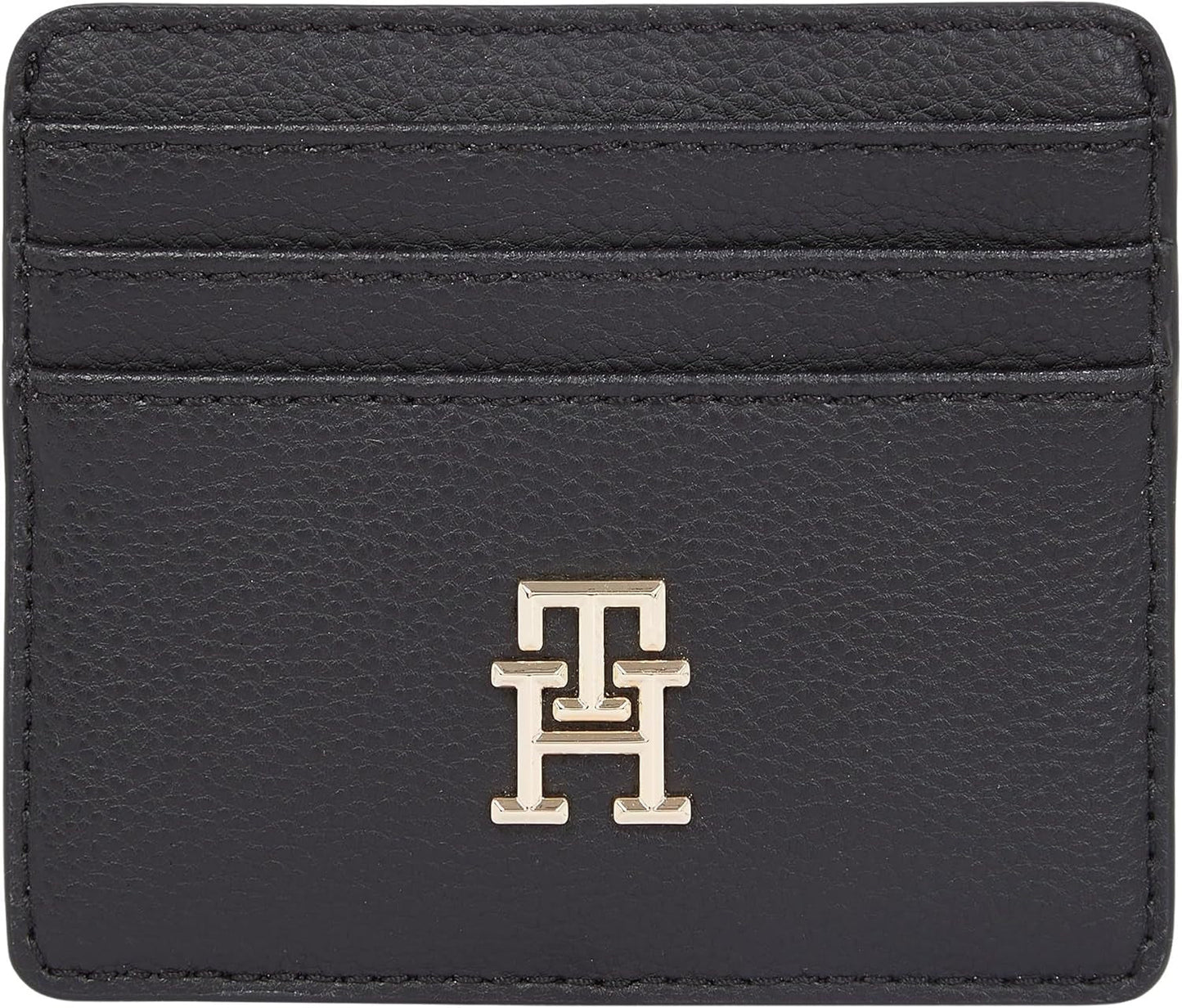 Damskie etui na karty Tommy Hilfiger Miękka taśma z logo Mały, czarny, jeden rozmiar Portfel damski Naty Shop Domyślny tytuł