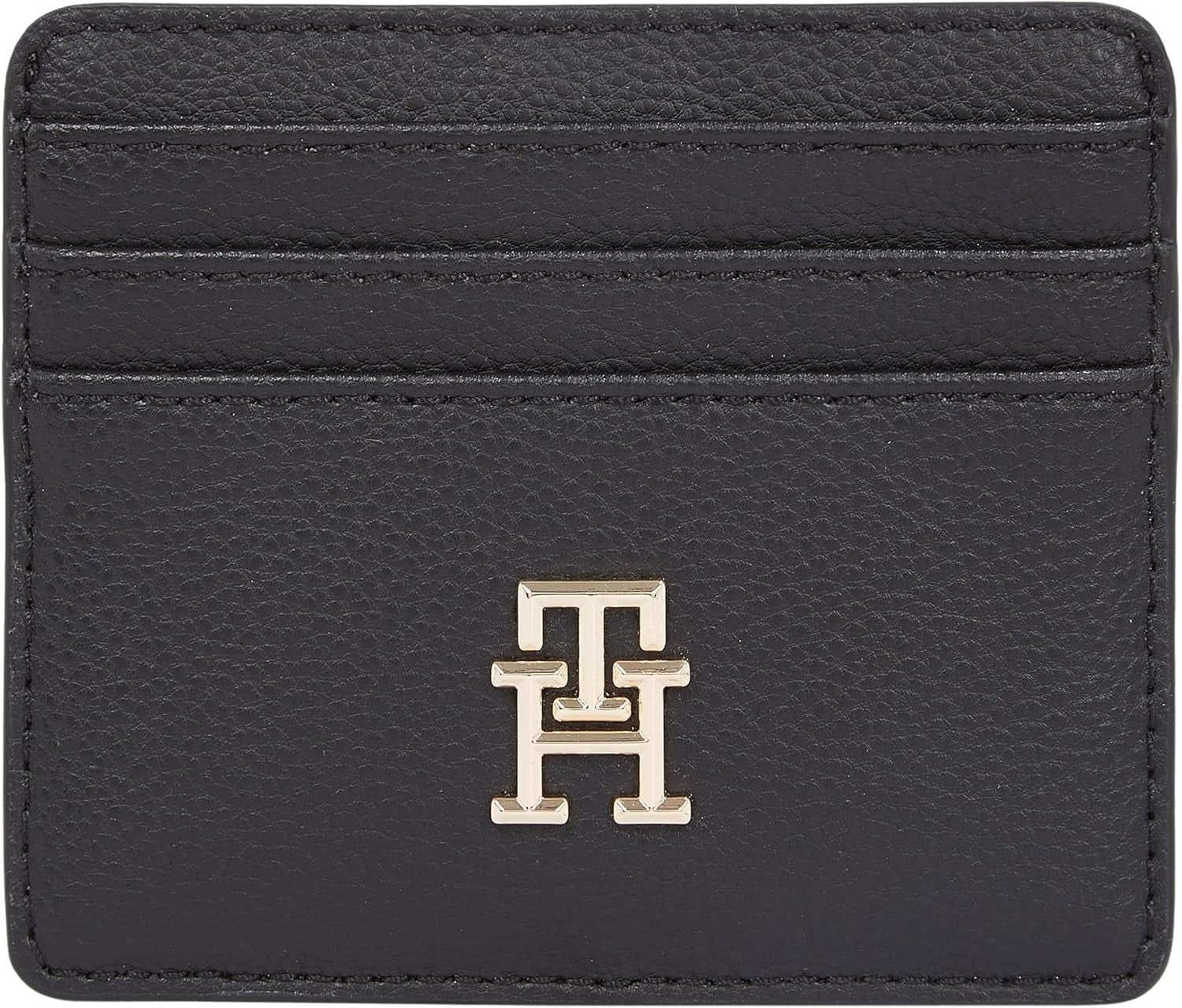 Damskie etui na karty Tommy Hilfiger Miękka taśma z logo Mały, czarny, jeden rozmiar Portfel damski Naty Shop Domyślny tytuł