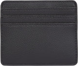 Damskie etui na karty Tommy Hilfiger Miękka taśma z logo Mały, czarny, uniwersalny portfel damski Naty Shop