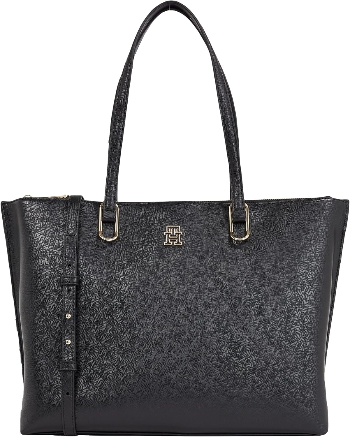 Tommy Hilfiger Ladies Th Ponadczasowa torba robocza Torba szkolna Torby w jednym rozmiarze Damskie Naty Shop Czarny (czarny)