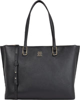Tommy Hilfiger Ladies Th Ponadczasowa torba robocza Torba szkolna Torby w jednym rozmiarze Damskie Naty Shop Czarny (czarny)