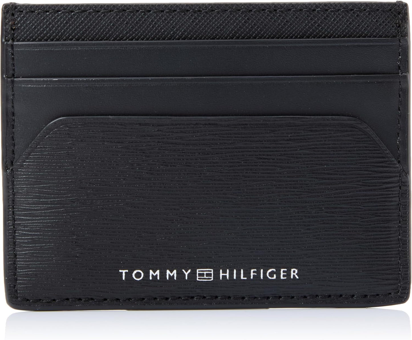Tommy Hilfiger Męski TH PLAQUE CC HOLDER, czarny, portfel męski w jednym rozmiarze Naty Shop Default Title