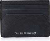 Tommy Hilfiger Męski TH PLAQUE CC HOLDER, czarny, portfel męski w jednym rozmiarze Naty Shop Default Title