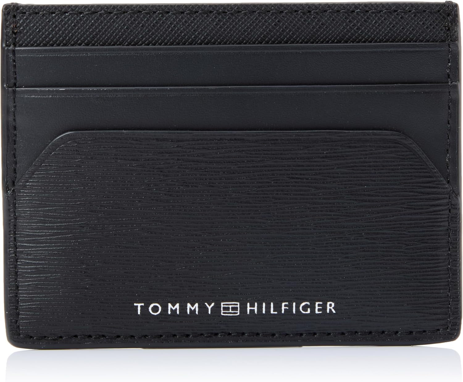Tommy Hilfiger Męski TH PLAQUE CC HOLDER, czarny, portfel męski w jednym rozmiarze Naty Shop Default Title