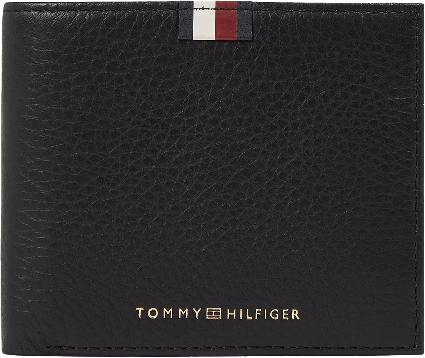 Tommy Hilfiger Męski Th Prem Lea Cc and Coin Am0am11265 Portfele Portfel męski Naty Shop Czarny (czarny) Os