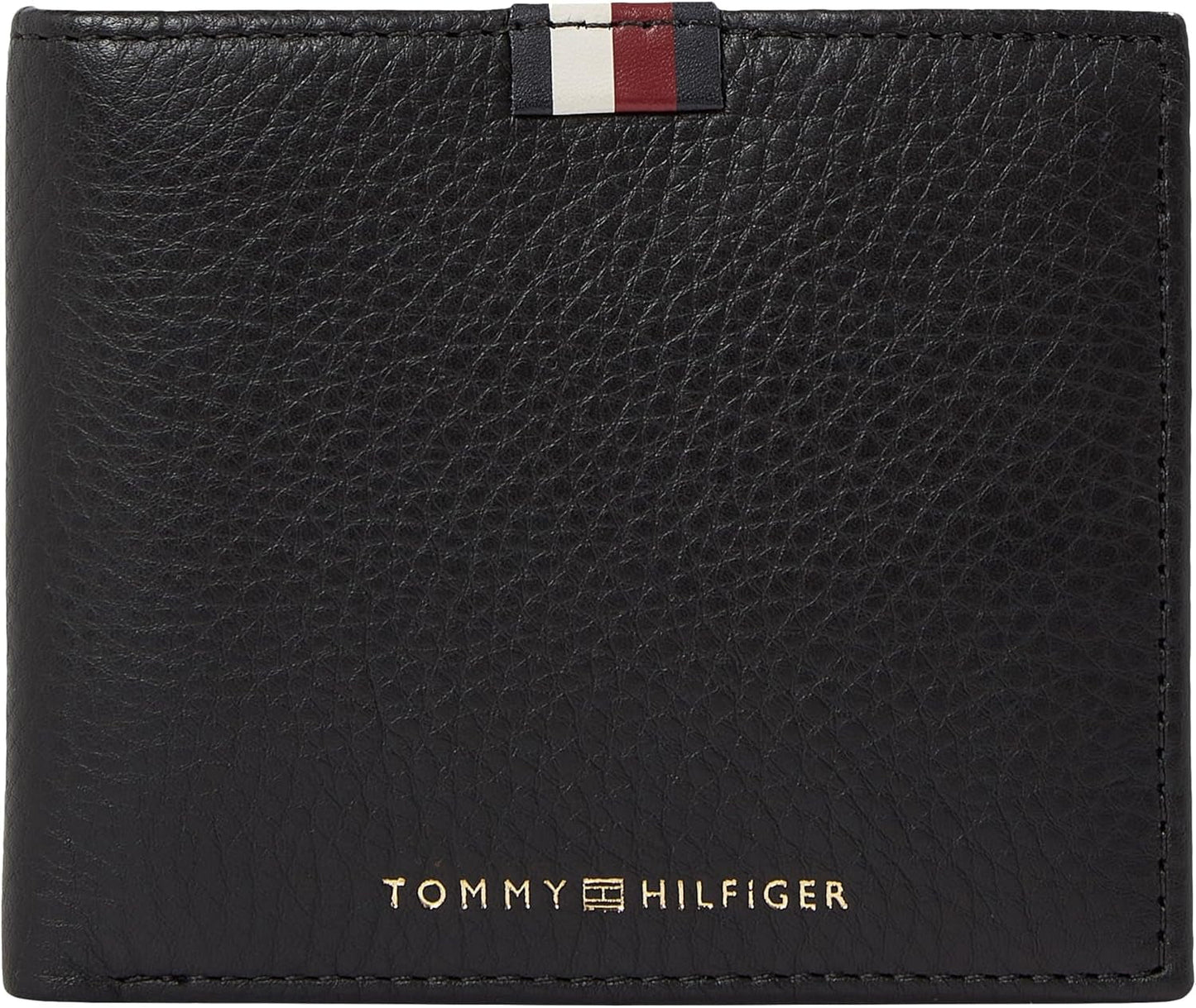 Tommy Hilfiger Męski Th Prem Lea Cc Flap and Coin Am0am11270 Portfele Portfel męski Naty Shop Czarny (czarny) Bone