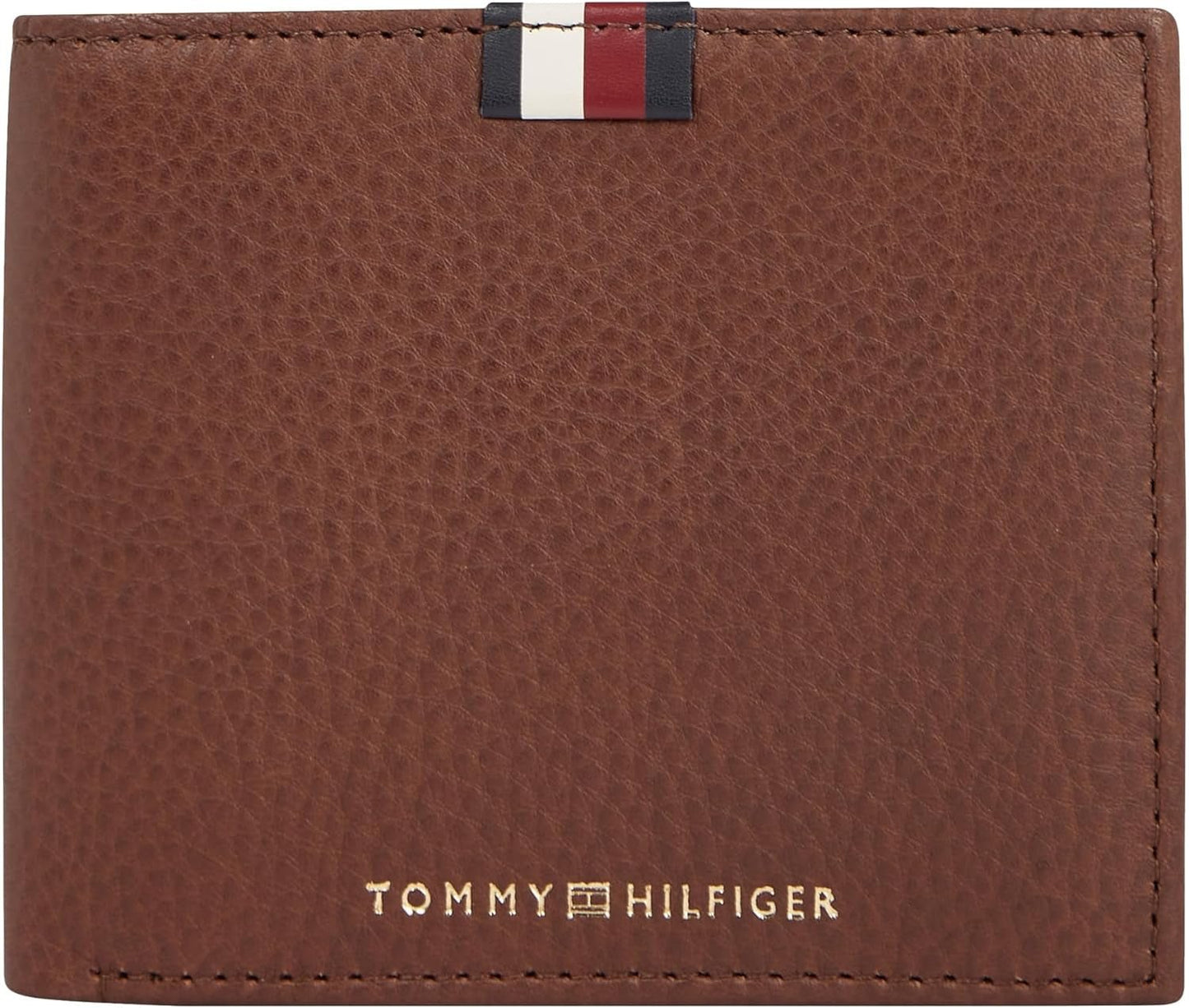 Tommy Hilfiger Męski Th Prem Lea Cc Flap and Coin Am0am11270 Portfele Portfel Męski Naty Shop Brown Os