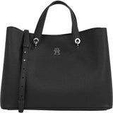 Torba listonoszka Tommy Hilfiger emblemat odpinany pasek na ramię Torby Damskie Naty Shop Czarny (Czarny)