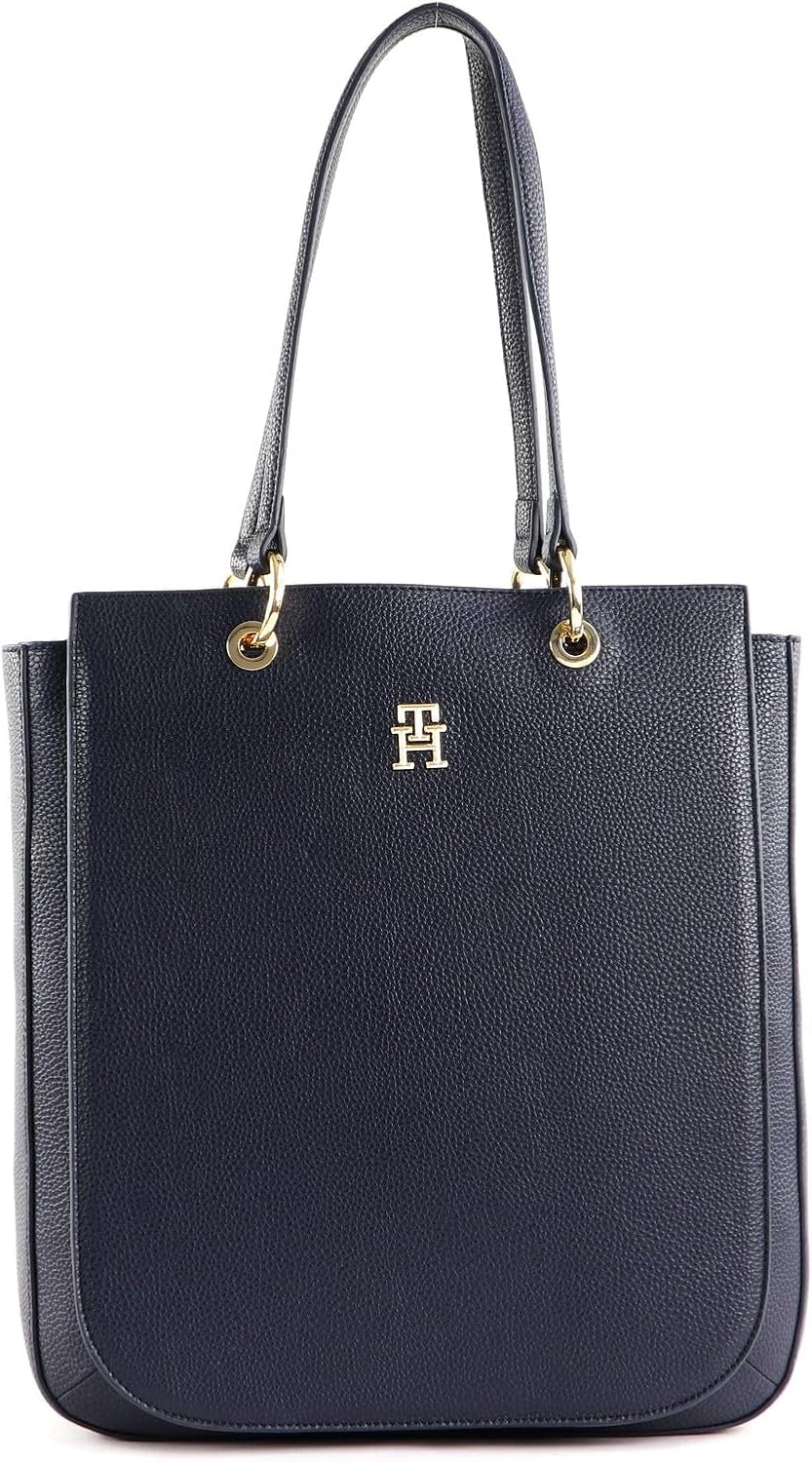 Tommy Hilfiger Th Emblem Ns Work Tote Aw0aw14498 Torba Tote Torby Damskie Naty Shop Niebieski (Gwiezdny Niebieski)