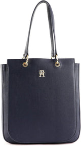 Tommy Hilfiger Th Emblem Ns Work Tote Aw0aw14498 Torba Tote Torby Damskie Naty Shop Niebieski (Gwiezdny Niebieski)