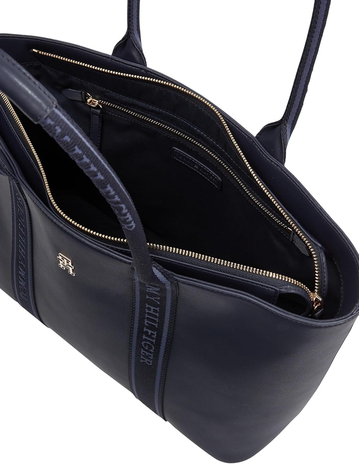 Tommy Hilfiger Th Logotape Tote Aw0aw17198 Torba materiałowa Damska Torby Naty Shop