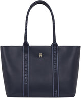 Tommy Hilfiger Th Logotape Tote Aw0aw17198 Torba Tote Torby Damskie Naty Shop Niebieski (Gwiezdny Niebieski)