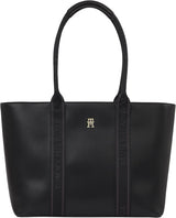 Tommy Hilfiger Th Logotape Tote Aw0aw17198 Torba Tote Torby Damskie Naty Shop Czarny (czarny)