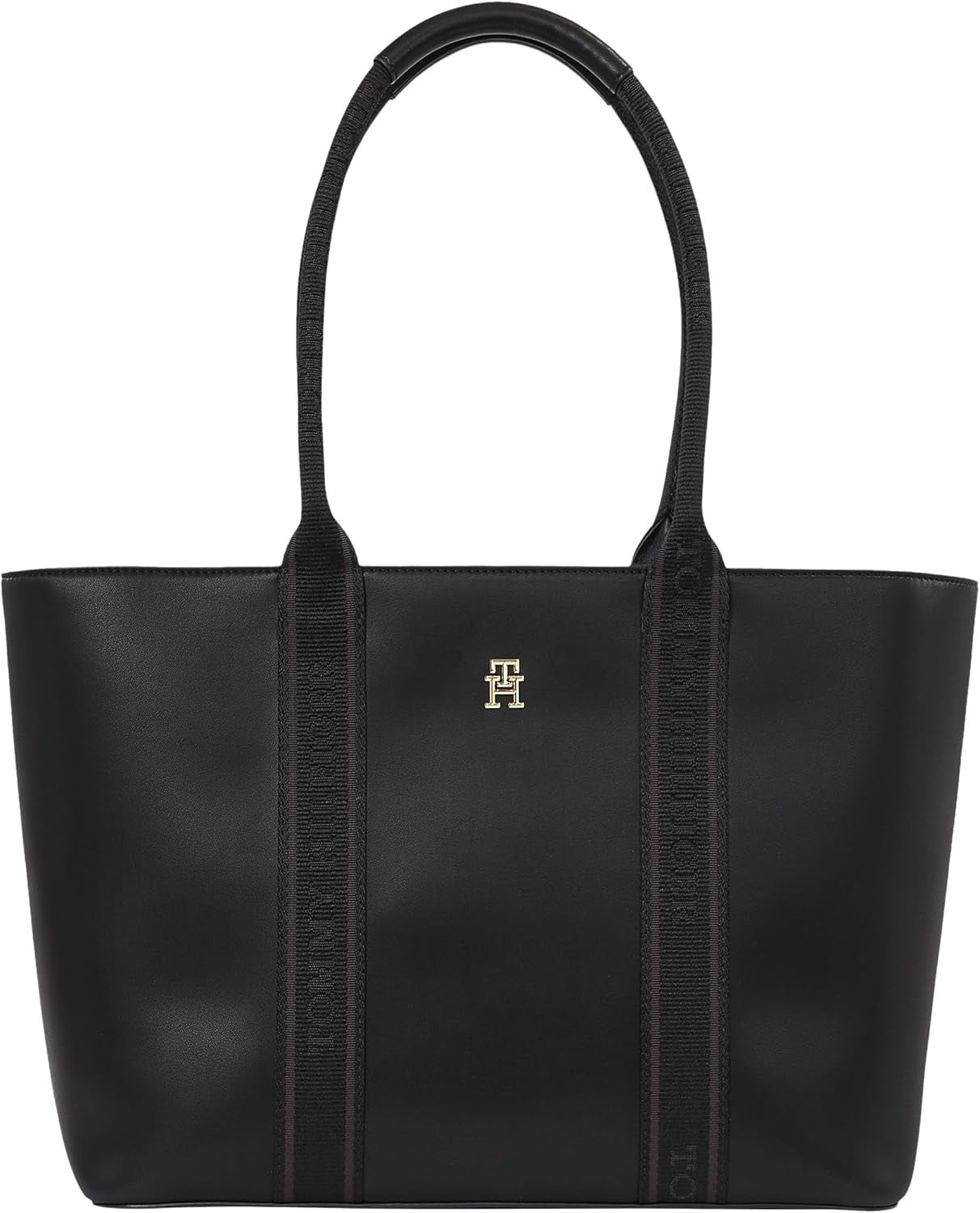 Tommy Hilfiger Th Logotape Tote Aw0aw17198 Torba Tote Torby Damskie Naty Shop Czarny (czarny)