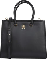 Tommy Hilfiger Torba materiałowa Eternity Med Torba zapinana na zamek Torby damskie Naty Shop Czarny (czarny) Rozmiar uniwersalny