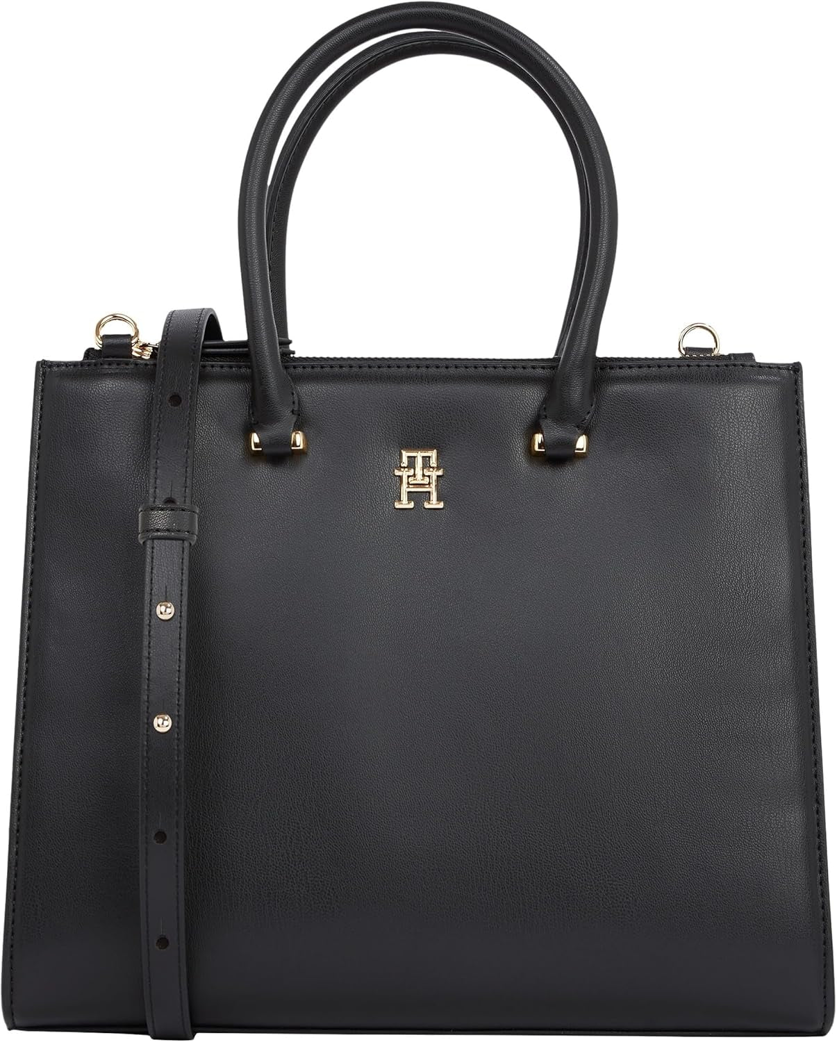 Tommy Hilfiger Torba materiałowa Eternity Med Torba zapinana na zamek Torby damskie Naty Shop Czarny (czarny) Rozmiar uniwersalny
