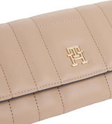 Duży portfel damski Tommy Hilfiger z klapką, beżowy (przybrzeżny taupe), portfel damski w jednym rozmiarze Naty Shop
